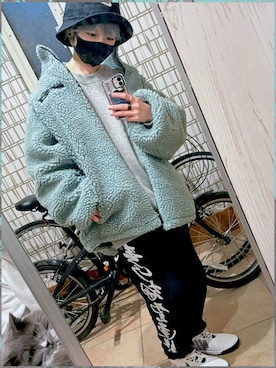「FILA（フィラ）のアイテム（スウェット）」を使った、cpnさん（レディース・151cm）の冬コーディネート