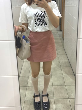 「白靴下×黒パンプス」｜𝐤𝐚𝐧𝐚𝐧さん（レディース・159cm）の夏コーディネート