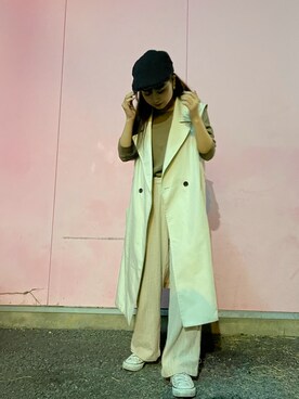 「Right-on（ライトオン）のアイテム（スラックス）」を使った、　カノコさん（レディース・155cm）の秋コーディネート