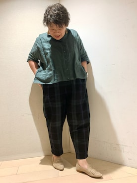 「HIMIKO（ヒミコ）のアイテム（ローファー）」を使った、HIMIKO　松屋 銀座店さん（レディース・156cm）の春コーディネート