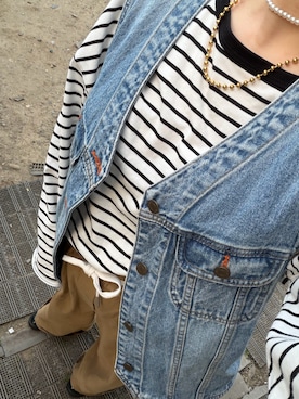 「muku（ムク）のアイテム」を使った、Yukaさん（レディース・152cm）の春コーディネート