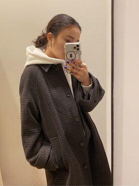 「Ungrid（アングリッド）のアイテム（パーカー）」を使った、MOMOKAさん（レディース・160cm）の秋コーディネート