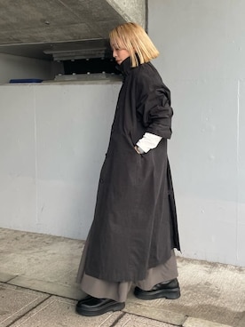 「Ungrid（アングリッド）のアイテム（その他アウター）」を使った、MOMOKAさん（レディース・160cm）の冬コーディネート