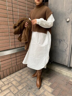 MOMOKAさん(レディース・160cm)の冬コーディネート