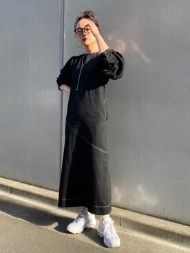 「Ungrid（アングリッド）のアイテム（サングラス）」を使った、MOMOKAさん（レディース・160cm）の春コーディネート