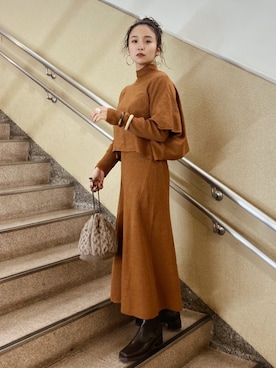 MOMOKAさん（レディース・160cm）の冬コーディネート