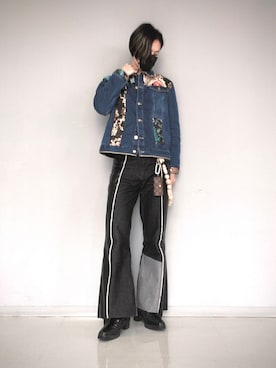 「アイテム（ウォレットチェーン）」を使った、nova さん（メンズ・176cm）の冬コーディネート