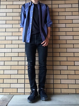 「soe（ソーイ）のアイテム（シャツ/ブラウス）」を使った、KENTO.K【相互】さん（メンズ・168cm）の夏コーディネート