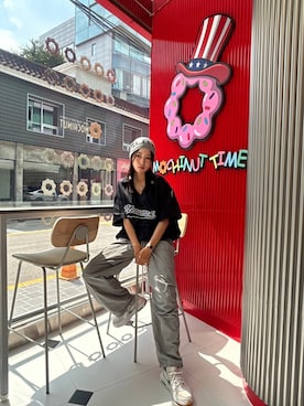 「アイテム（ニットキャップ/ビーニー）」を使った、Chihiro🌚さん（レディース・153cm・20代）の夏コーディネート