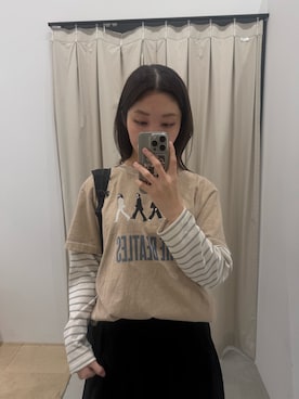 「FORK&SPOON（フォークアンドスプーン）のアイテム（トップス）」を使った、okuさん（レディース・161cm）の春コーディネート