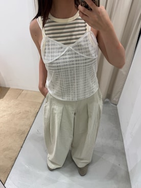 「KBF（ケイビーエフ）のアイテム（パンツ）」を使った、okuさん（レディース・161cm）の夏コーディネート