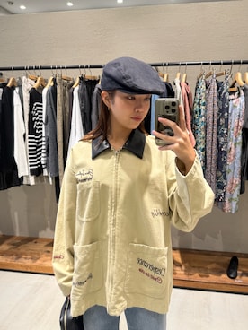 「アイテム（カバーオール、ベージュ系）」を使った、okuさん（レディース・161cm）の秋コーディネート