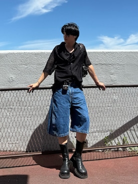 「アイテム（ブーツ）」を使った、けいさん（骨格ストレート・メンズ・173cm）の夏コーディネート
