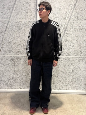 「アイテム（ジャージ）」を使った、IKさん（メンズ・172cm）の冬コーディネート