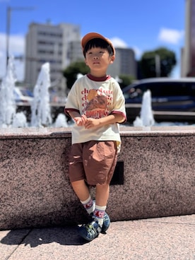 「ZARA KIDSのアイテム」を使った、YU⭐︎さん（キッズ・100cm）の夏コーディネート