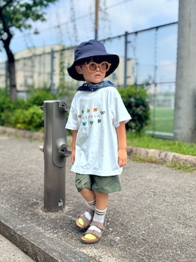 「アイテム（ソックス/靴下）」を使った、YU⭐︎さん（キッズ・100cm）の夏コーディネート