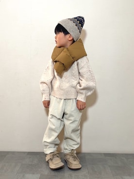 「アイテム（ファッション雑貨）」を使った、YU⭐︎さん（キッズ・100cm）の冬コーディネート