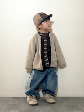 「BAYFLOW（ベイフロー）のアイテム」を使った、YU⭐︎さん（キッズ・100cm）の冬コーディネート