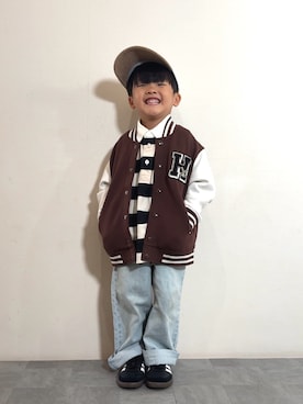 「アイテム（パンツ）」を使った、YU⭐︎さん（キッズ・100cm）の秋コーディネート