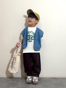 「アイテム（バッグ）」を使った、YU⭐︎さん（キッズ・100cm）の夏コーディネート