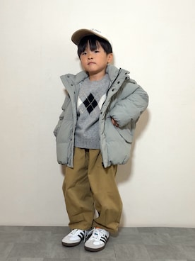 「アイテム（ニット/セーター）」を使った、YU⭐︎さん（キッズ・100cm）の秋コーディネート