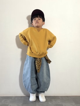 「ZARA KIDSのアイテム」を使った、YU⭐︎さん（キッズ・110cm）の秋コーディネート