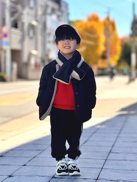 「アイテム（ブルゾン）」を使った、YU⭐︎さん（キッズ・100cm）の秋コーディネート