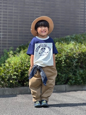 「アイテム（レッグウェア）」を使った、YU⭐︎さん（キッズ・100cm）の夏コーディネート
