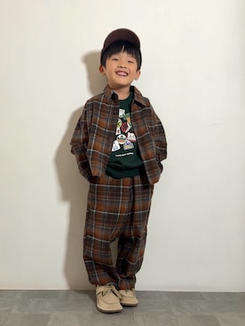 「riziere（リジェール）のアイテム」を使った、YU⭐︎さん（キッズ・110cm）の秋コーディネート