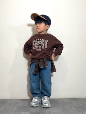 「アイテム（パンツ）」を使った、YU⭐︎さん（キッズ・100cm）の秋コーディネート