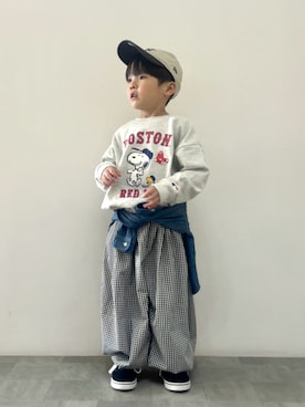 「アイテム（帽子）」を使った、YU⭐︎さん（キッズ・100cm）の春コーディネート