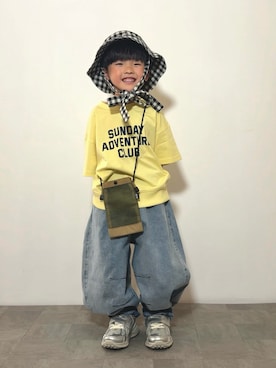 「KiU（キウ）のアイテム」を使った、YU⭐︎さん（キッズ・100cm）の春コーディネート