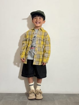 「p.premier（ピードットプルミエ）のアイテム」を使った、YU⭐︎さん（キッズ・110cm）の秋コーディネート