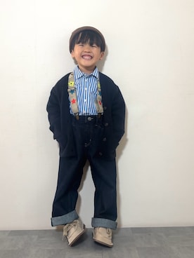 「アイテム（帽子）」を使った、YU⭐︎さん（キッズ・100cm）の秋コーディネート