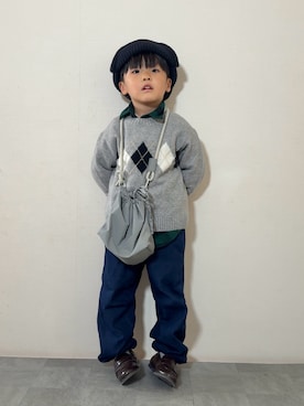 「アイテム（シューズ）」を使った、YU⭐︎さん（キッズ・100cm）の秋コーディネート