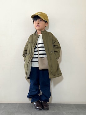 「アイテム（ローファー）」を使った、YU⭐︎さん（キッズ・100cm）の冬コーディネート