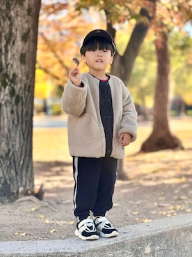 「アイテム（パンツ）」を使った、YU⭐︎さん（キッズ・100cm）の冬コーディネート