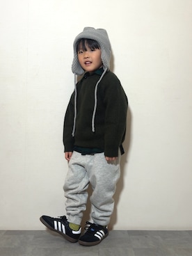 「アイテム（トップス）」を使った、YU⭐︎さん（キッズ・100cm）の冬コーディネート