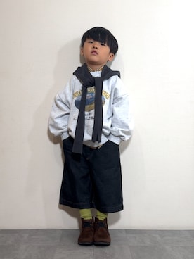 「アイテム（レッグウェア）」を使った、YU⭐︎さん（キッズ・100cm）の秋コーディネート