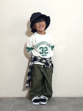 「アイテム（パンツ）」を使った、YU⭐︎さん（キッズ・100cm）の夏コーディネート