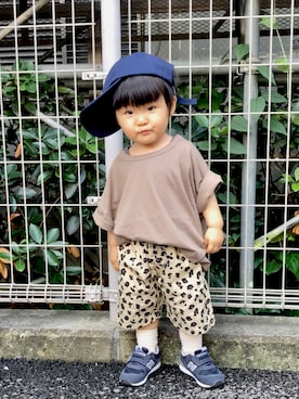 「アイテム（キャップ）」を使った、YU⭐︎さん（キッズ・80cm）の夏コーディネート