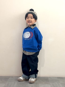「アイテム（帽子）」を使った、YU⭐︎さん（キッズ・100cm）の秋コーディネート