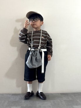 「アイテム（ショルダーバッグ）」を使った、YU⭐︎さん（キッズ・100cm）の秋コーディネート