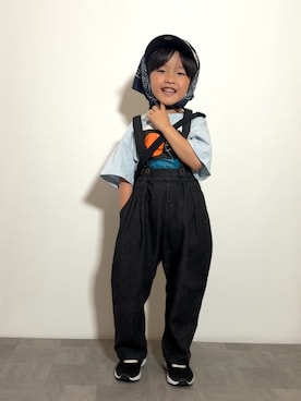 「devirock（デビロック）のアイテム」を使った、YU⭐︎さん（キッズ・100cm）の夏コーディネート