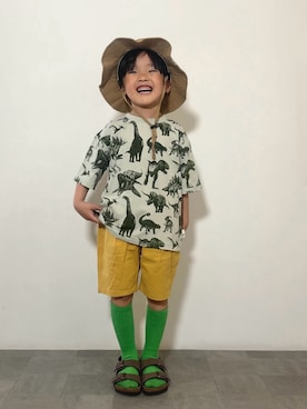 「アイテム（パンツ）」を使った、YU⭐︎さん（キッズ・100cm）の春コーディネート