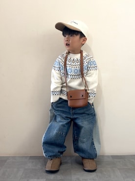 「アイテム（トップス）」を使った、YU⭐︎さん（キッズ・100cm）の秋コーディネート