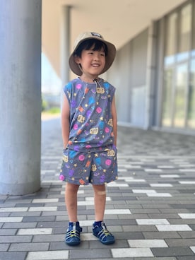 「IFME（イフミー）のアイテム」を使った、YU⭐︎さん（キッズ・100cm）の夏コーディネート