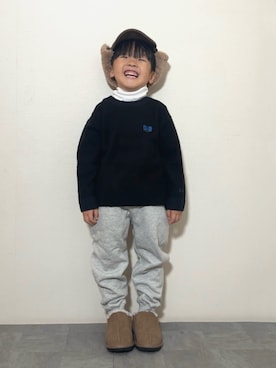 「AmiAmi（アミアミ）のアイテム」を使った、YU⭐︎さん（キッズ・100cm）の冬コーディネート