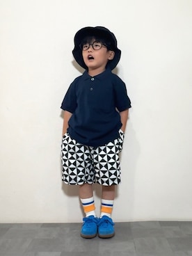 「アイテム（レッグウェア）」を使った、YU⭐︎さん（キッズ・100cm）の夏コーディネート