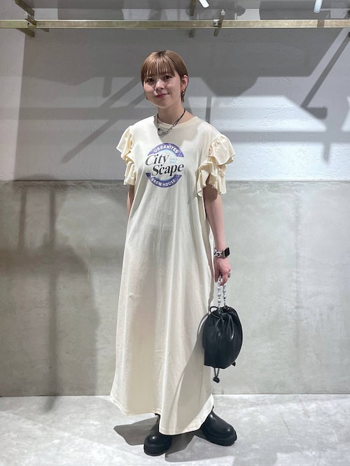 ★ELF SACK ★バタフライ ロゴ スレッド ワンピース/送料込 ☆ELF SACK ☆バタフライ ロゴ スレッド ワンピース/送料込